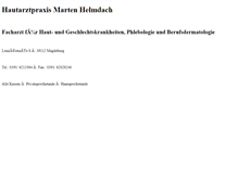 Tablet Screenshot of hautarzt-helmdach.com